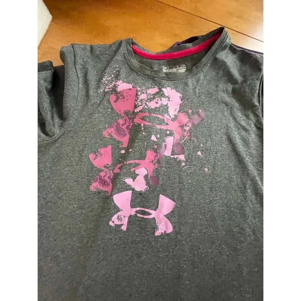 Lot 3 Workout Outfits 2 Tops 1 Nike Skort, Under Armour Purple & Gray Size M/L - Picture 10 of 13